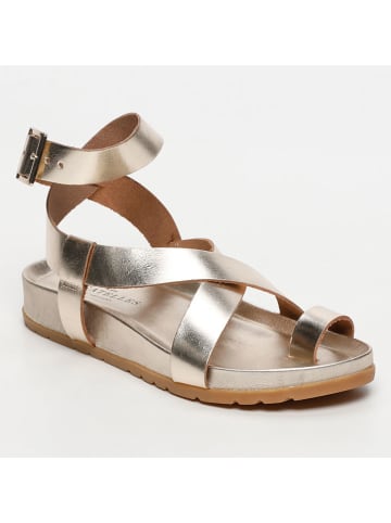 Les BAGATELLES Leren teensandalen "Vian" goudkleurig