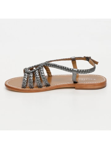 Les BAGATELLES Leder-Sandalen "Lyla" in Anthrazit