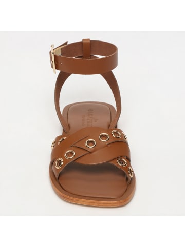 Les BAGATELLES Leren sandalen "Selene" camel