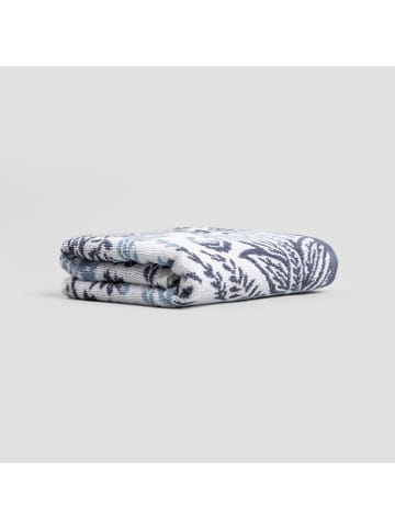 Homla Handtuch ''Ronu'' in Weiß/ Blau - (L)90 x (B)50 cm