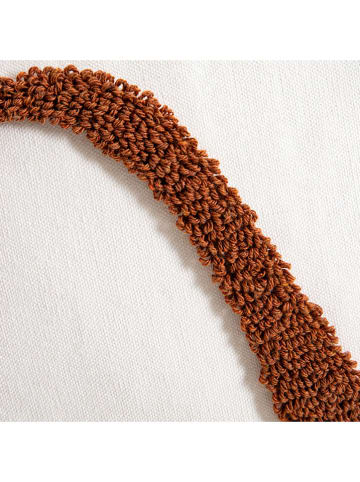 Homla Kussenhoes ''Nayla'' wit/bruin/geel - (L)45 x (B)45 cm