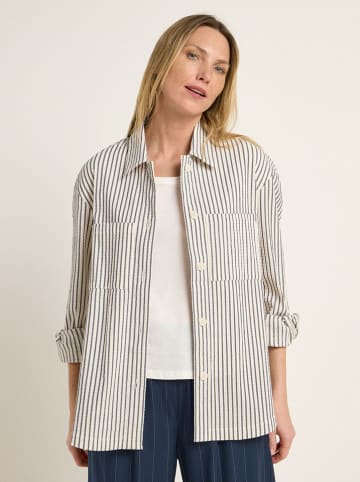 Lanius Blouse crème/donkerblauw