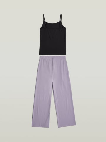 G-Star Pyjama in Schwarz/ Flieder