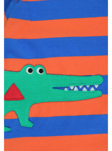 Toby Tiger Longsleeve in Blau/ Orange