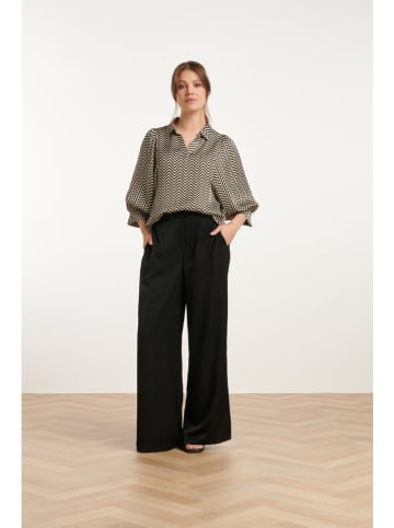 Smashed Lemon Bluse in Creme/ Schwarz