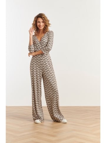 Smashed Lemon Jumpsuit crème/zwart