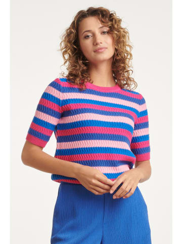 Smashed Lemon Pullover in Blau/ Pink
