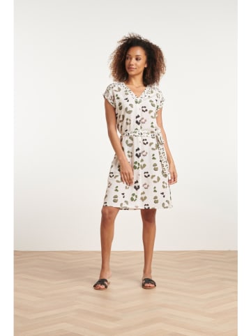Smashed Lemon Kleid in Creme/ Khaki