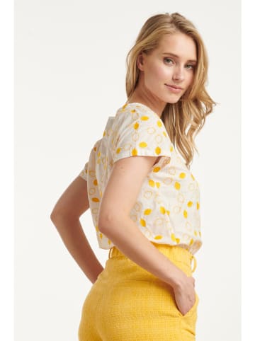 Smashed Lemon Bluse in Weiß/ Gelb