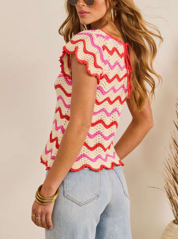 LA Angels Blouse crème/roze/rood