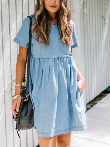 LA Angels Jeans-Kleid in Hellblau