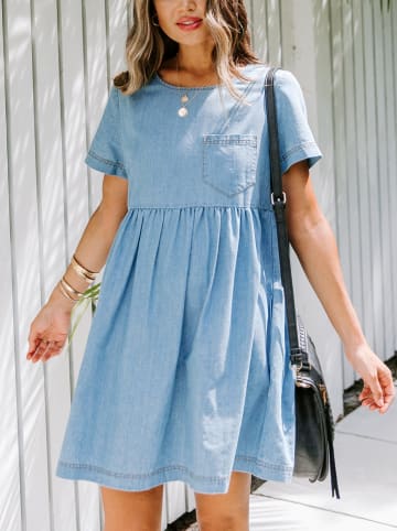 LA Angels Jeans-Kleid in Hellblau