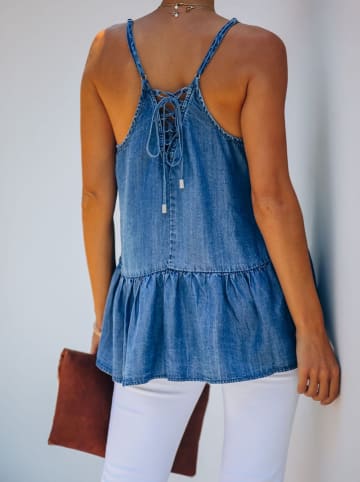 LA Angels Jeans-Top in Blau