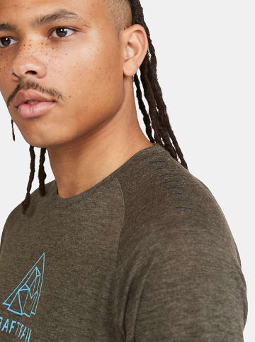 Craft Trainingsshirt "ADV Trail Wool" in Dunkelbraun