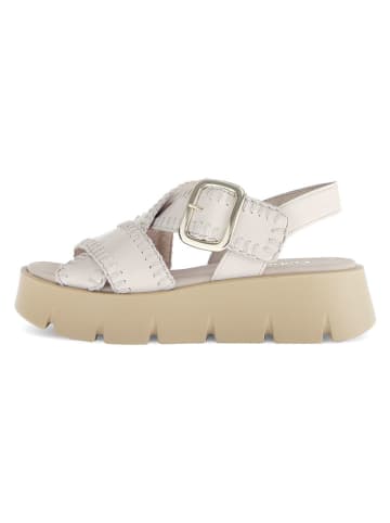 Gabor Leren haksandalen crème