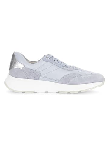 Gabor Leder-Sneakers in Hellblau/ Silber