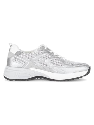 Gabor Leder-Sneakers in Silber