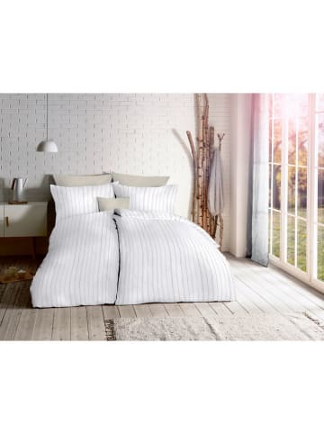 Fleuresse Bettwäsche-Set ''Provence Cassis'' in Weiß/ Beige
