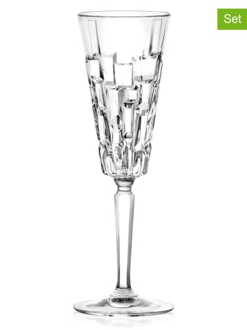 RCR cristalleria 6-delige set: champagneglazen "Etna" - 190 ml