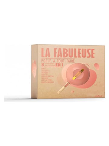 COOKUT 5-delige set: mulitfunctionele pan "La Fabuleuse'' lichtroze - Ø 28 cm
