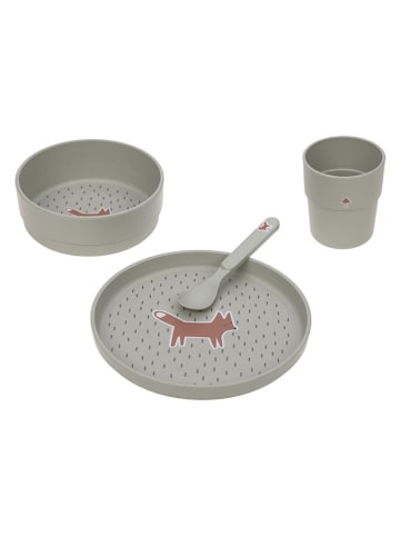 Lässig 4tlg. Kindergeschirr-Set ''Little Forest Fox" in Grau