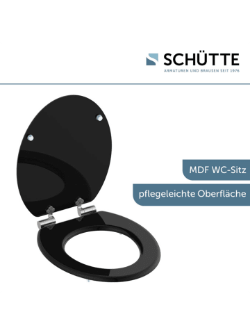 Schütte Toiletbril met softclose "Spirit" zwart
