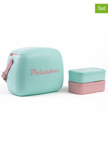 Polarbox 3tlg. Set: Kühlbox "Polarbox-Pop" in Türkis/ Rosa