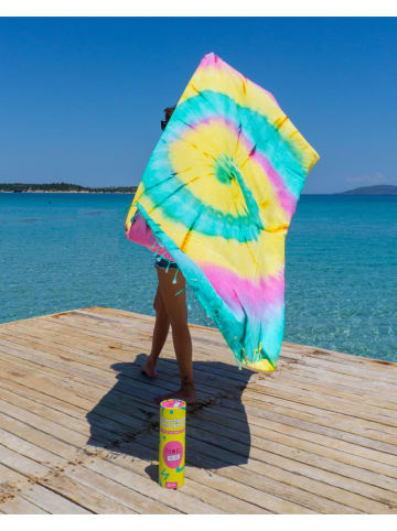 Samimi Strandlaken "Tie Dye" geel/turquoise - (L)180 x (B)100 cm