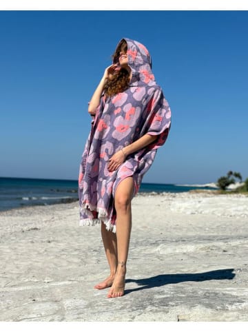 Towel to Go Poncho "Towel To Go - Neon Safari" in Lila - (L)180 x (B)100 cm