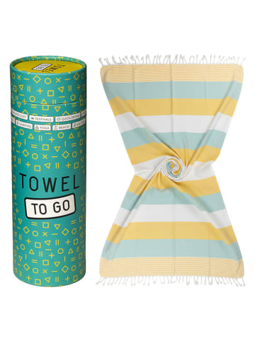 Samimi Strandtuch "Towel To Go - Palermo" in Mint/ Gelb - (L)180 x (B)100 cm