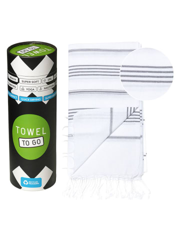 Towel to Go Strandtuch "Towel To Go - Ipanema" in Weiß - (L)180 x (B)100 cm
