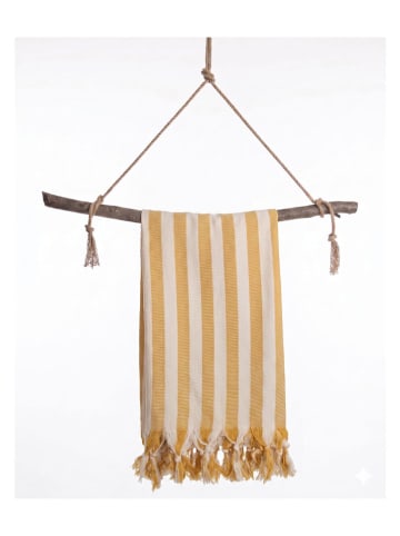 Samimi Strandtuch "Towel To Go - Demeter" in Gelb/ Creme - (L)180 x (B)100 cm