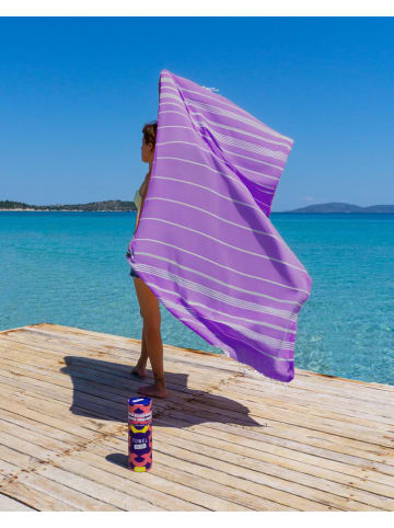 Samimi Strandtuch "Towel To Go - Capri" in Lila - (L)180 x (B)100 cm