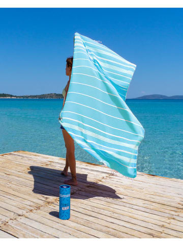 Samimi Strandtuch "Towel To Go - Capri" in Hellblau - (L)180 x (B)100 cm