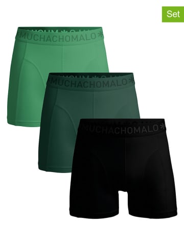 Muchachomalo 3-delige set: boxershorts zwart/groen