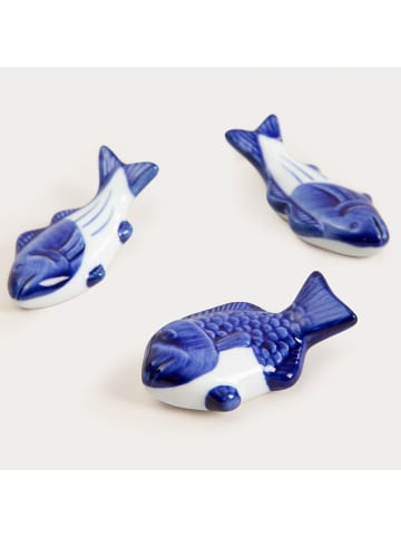 Homla 4er-Set: Stäbchen-Ablagen ''Kioto'' in Blau