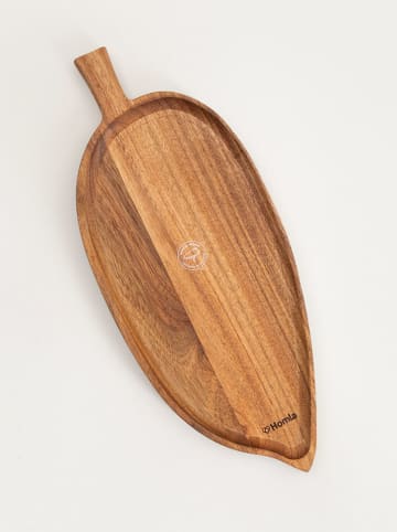 Homla Tablett ''Mooka'' in Hellbraun - (L)40 x (B)17 cm