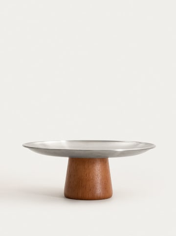 Homla Etagere in Braun/ Silber - (H)9 x Ø 23 cm