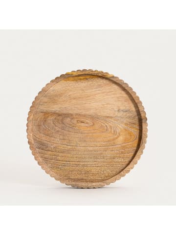 Homla Tablett ''Linea'' in Hellbraun - Ø 30 cm