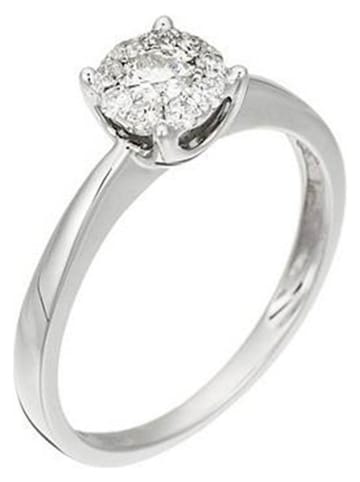 LE DIAMANTAIRE Witgouden ring "Brillant Luciana" met diamanten
