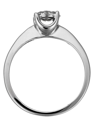 LE DIAMANTAIRE Witgouden ring "Brillant Luciana" met diamanten