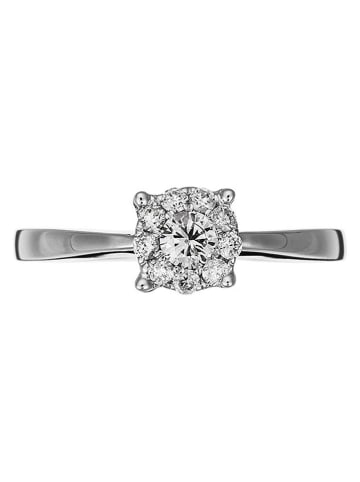 LE DIAMANTAIRE Witgouden ring "Brillant Luciana" met diamanten