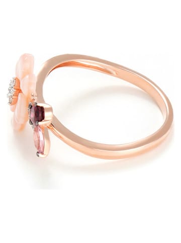 LE DIAMANTAIRE Roségold-Ring "Shanelle" mit Diamanten und Edelsteinen
