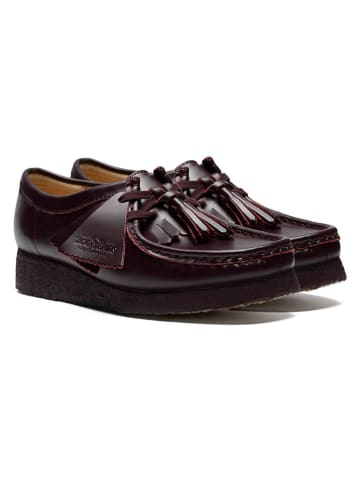 Clarks Skórzane trzewiki "Wallabee" w kolorze fioletowym