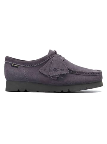 Clarks Skórzane trzewiki "Wallabee.GTX" w kolorze fioletowym