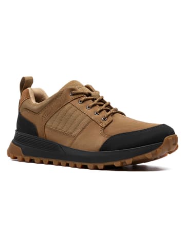 Clarks Skórzane buty trekkingowe "ATL Trek" w kolorze beżowym