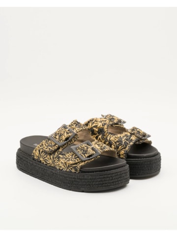 Bellucci Sleehakslippers zwart/beige
