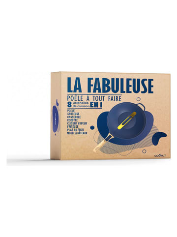 COOKUT 5tlg. Set: Allzweckpfanne ''La Fabuleuse'' in Blau - Ø 28 cm