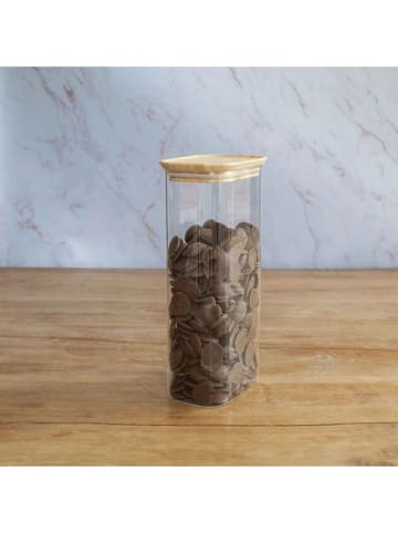 Pebbly Vorratsglas in Transparent/ Hellbraun - 1,8 l