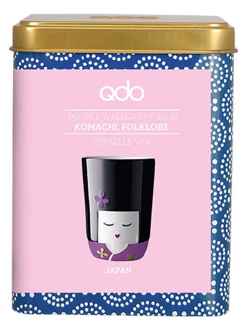 Pebbly Becher in Schwarz/ Lila - (H)10,8 x Ø 8 cm